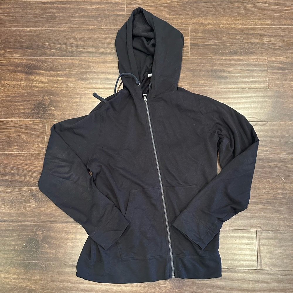 James Perse Black Zip-up hoodie